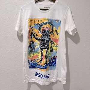 Reason x Basquiat Men’s Street art Short Sleeve Tee Shirt medium